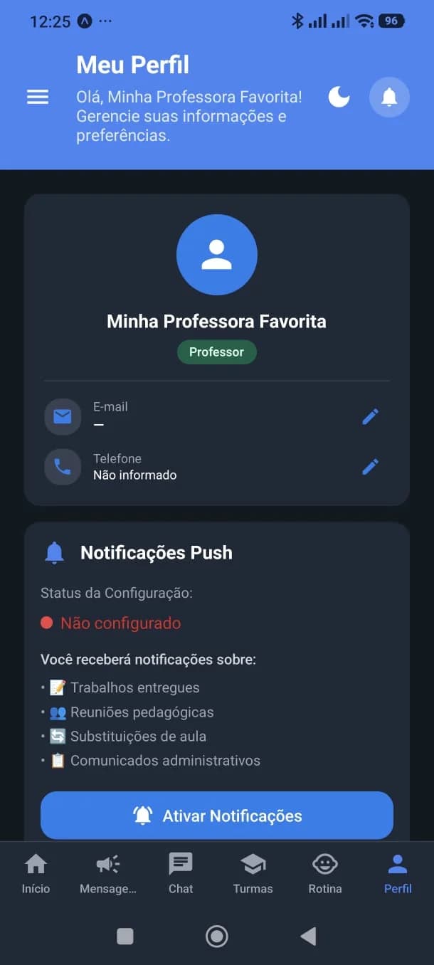 Perfil do professor